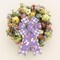 2 Pieces Easter Bows for Wreath, Easter Wreath Bows Purple White Buffalo Plaid Bows Egg Bunny Craft Bows Spring Bows for Front Door Easter Spring Birthday Party Decorations